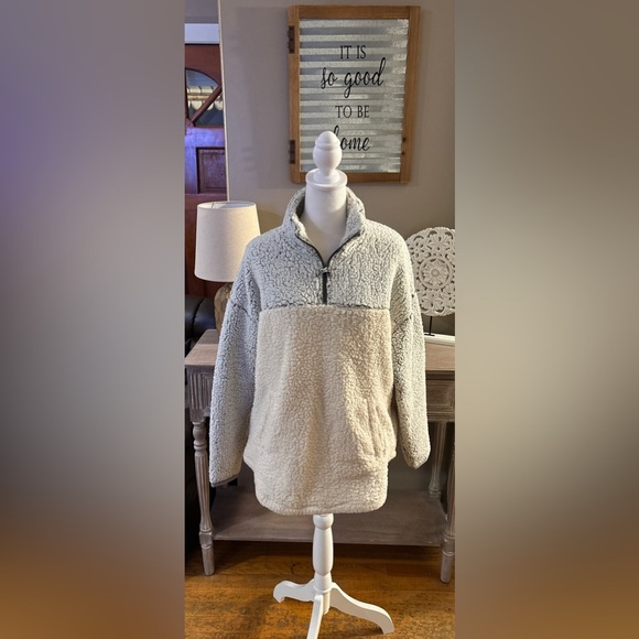 Maurices Tops - Maurices Colorblock Sherpa Quarter Zip